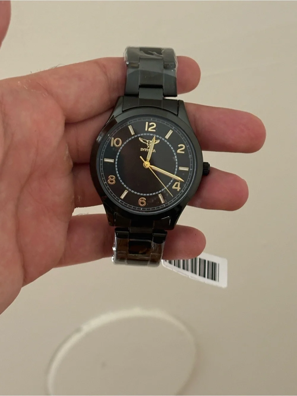 Invicta Men's Black Watch with Gold Markers